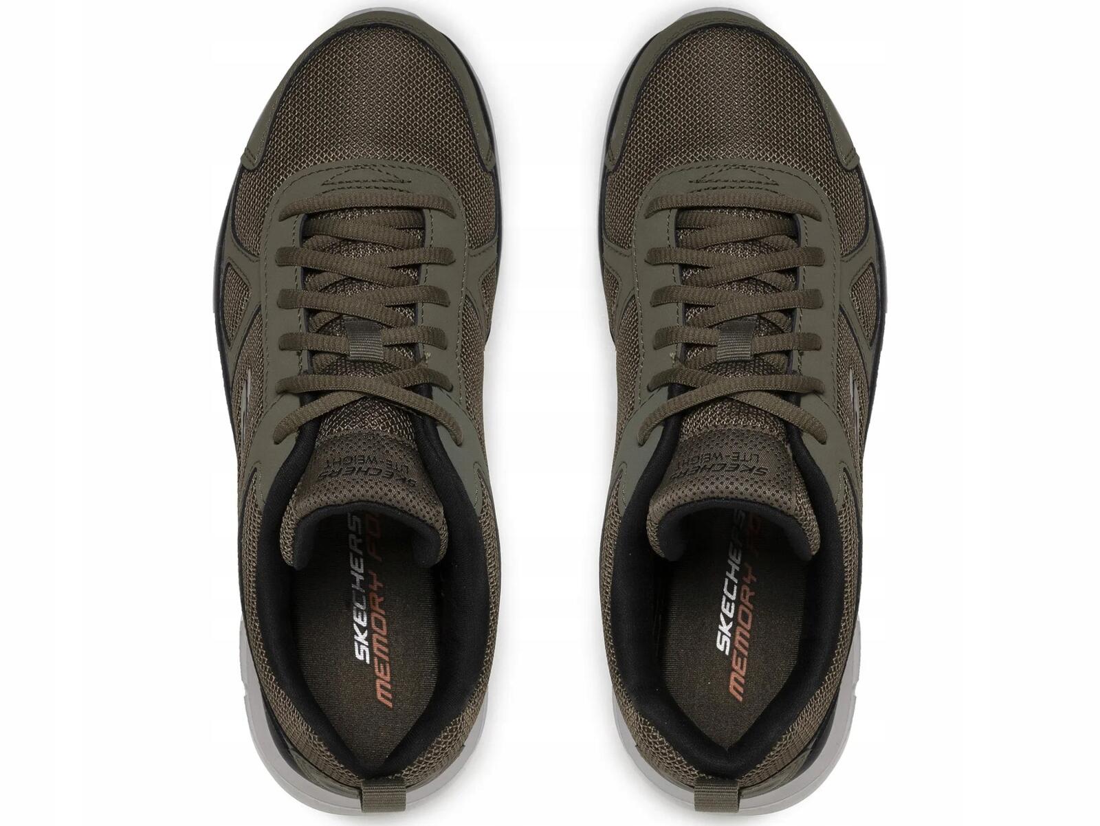 BUTY męskie SKECHERS TRACK 52631-OLBK zielone sportowe na co dzień 45,5 7/7