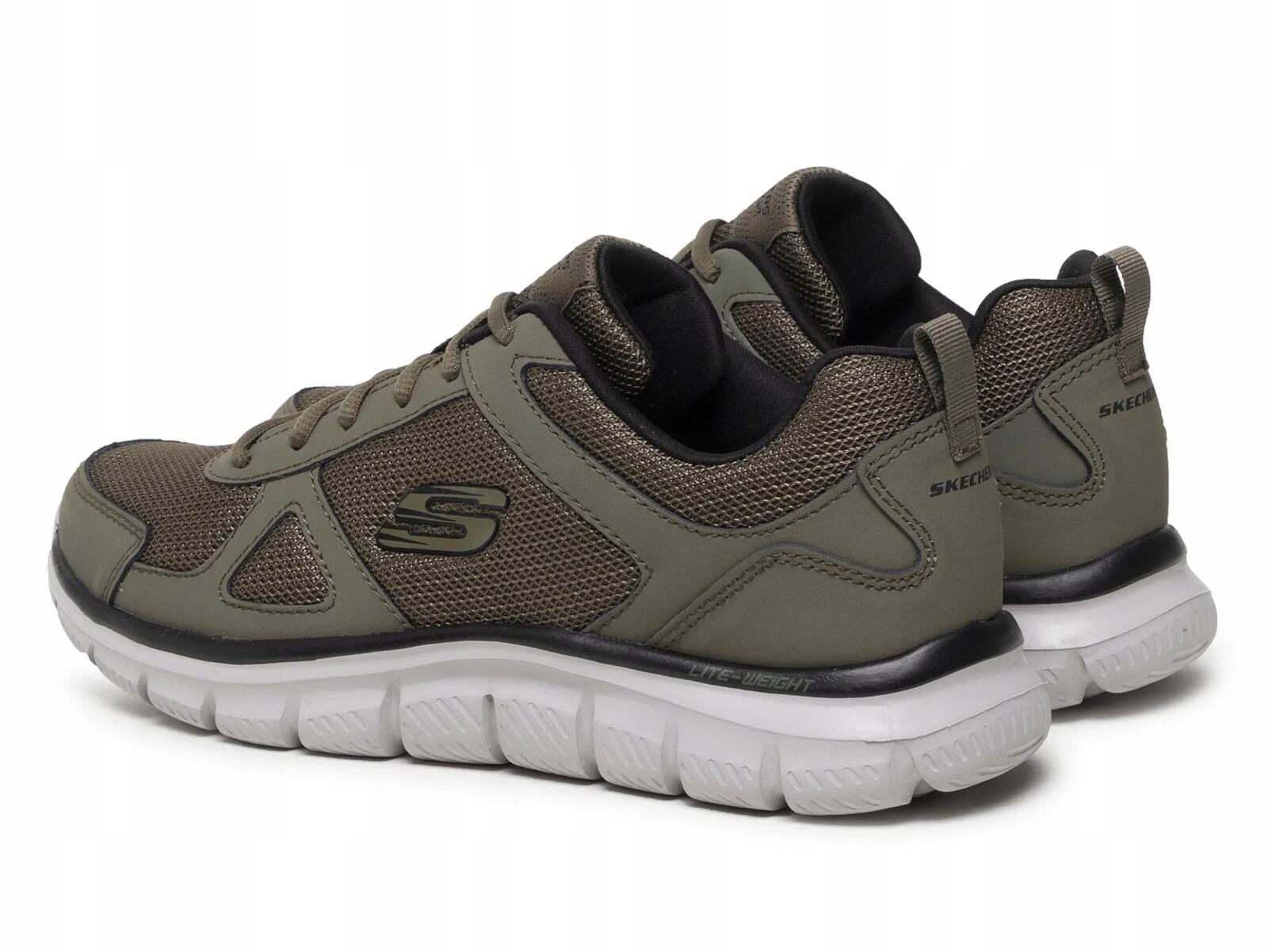 BUTY męskie SKECHERS TRACK 52631-OLBK zielone sportowe na co dzień 45,5 5/7