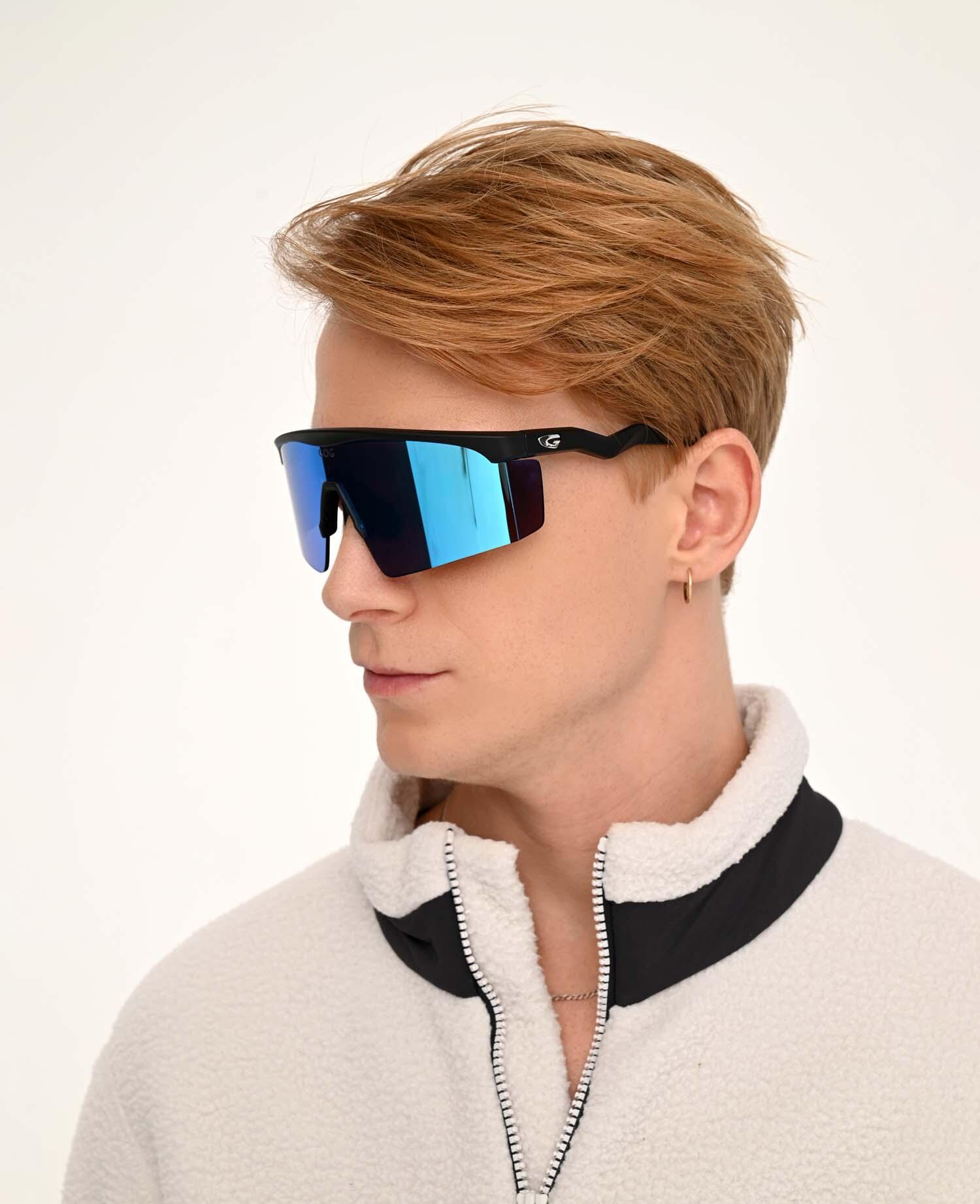 Okulary przeciwsłoneczne GOG Sigurd - matt black/reflex white/blue 5/7