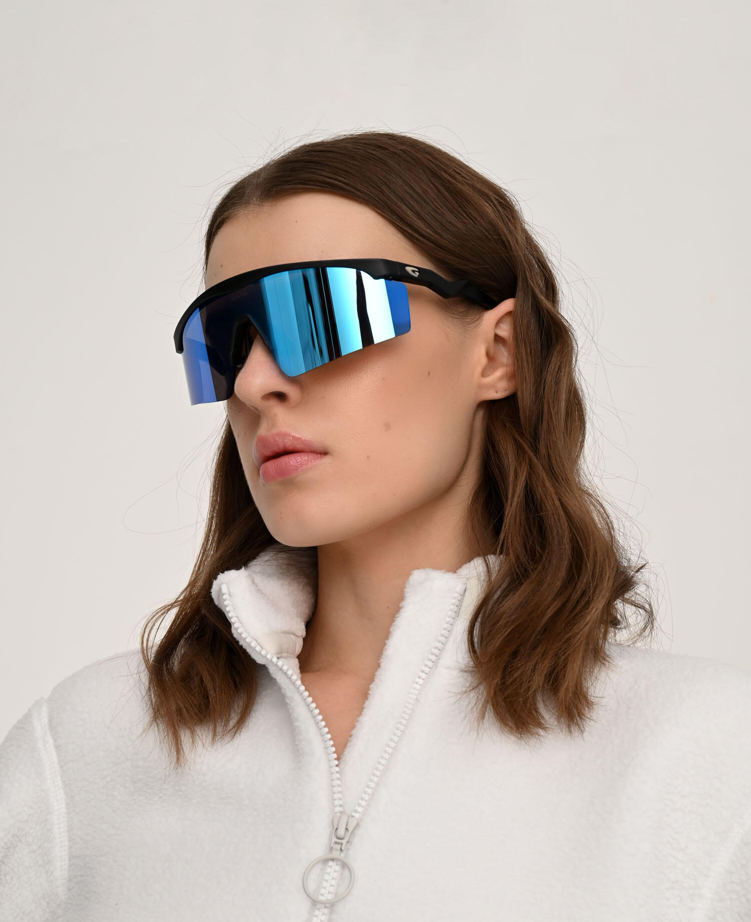 Okulary przeciwsłoneczne GOG Sigurd - matt black/reflex white/blue 6/7