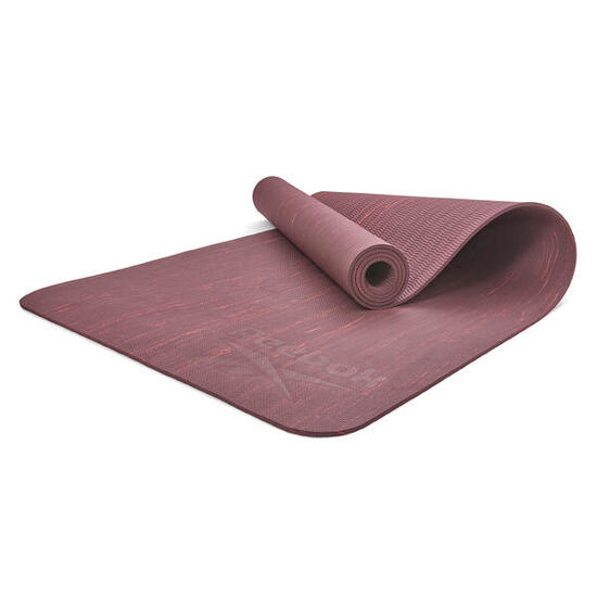 Tapis de yoga Reebok Camo, 5 mm, rouge/marron
