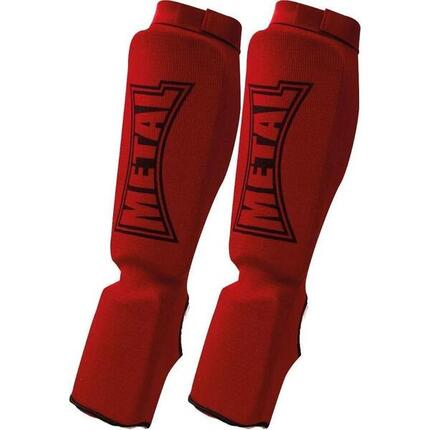Protège-tibias + pied coton elastisue Metal Boxe
