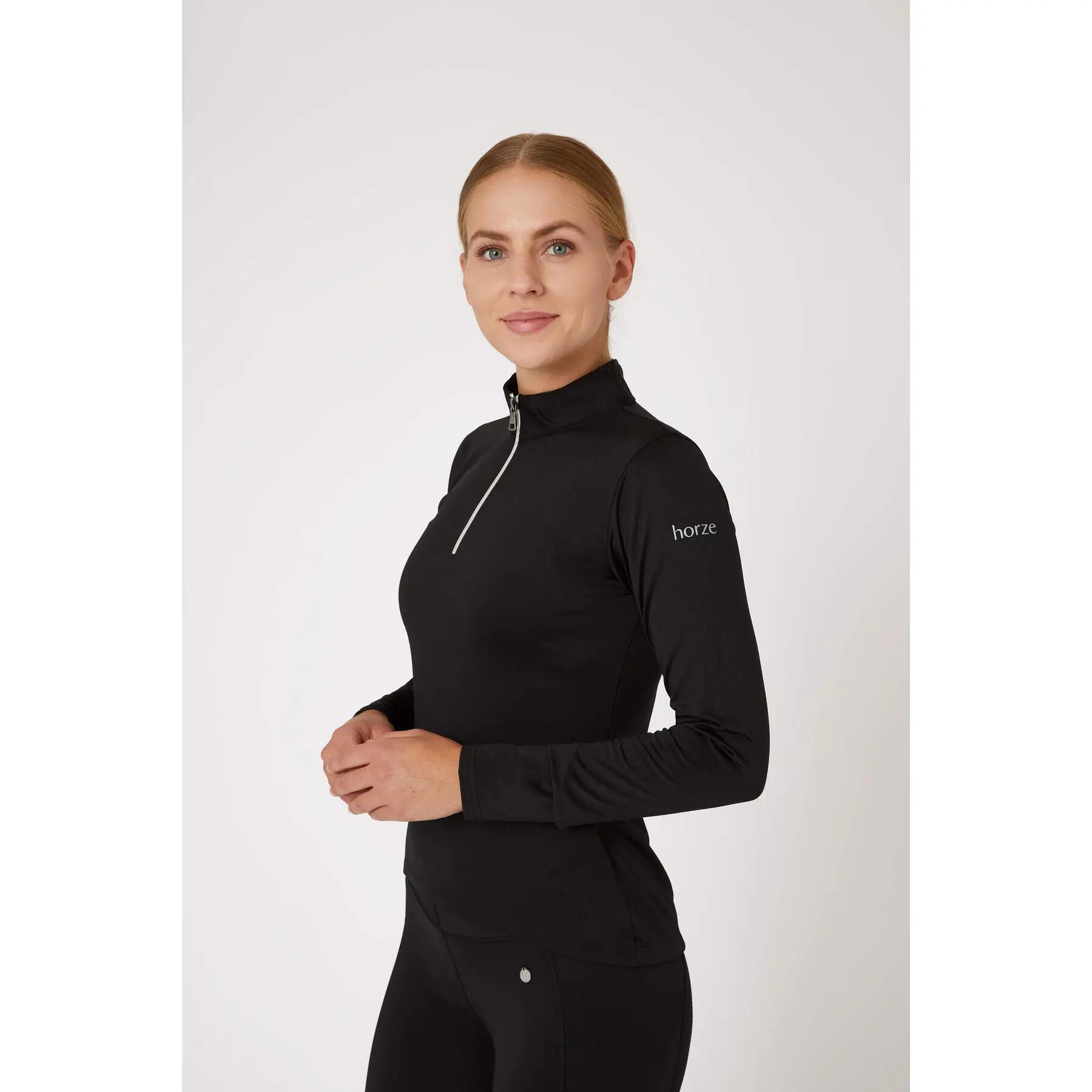 Funktionelles langärmeliges Reit-Poloshirt für Damen Horze Luminox 2/4