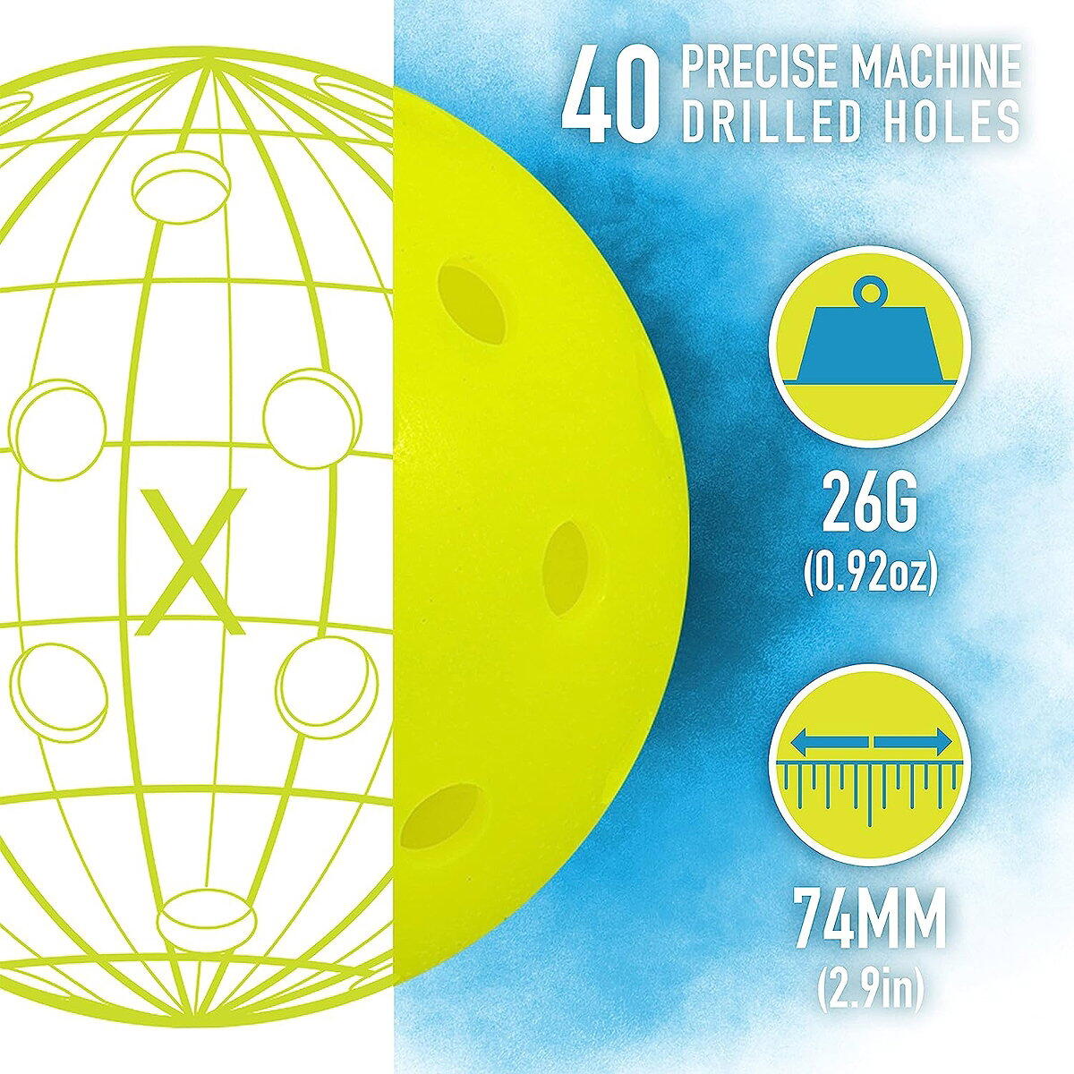 Pickleball Franklin X-40 (x3) 4/5
