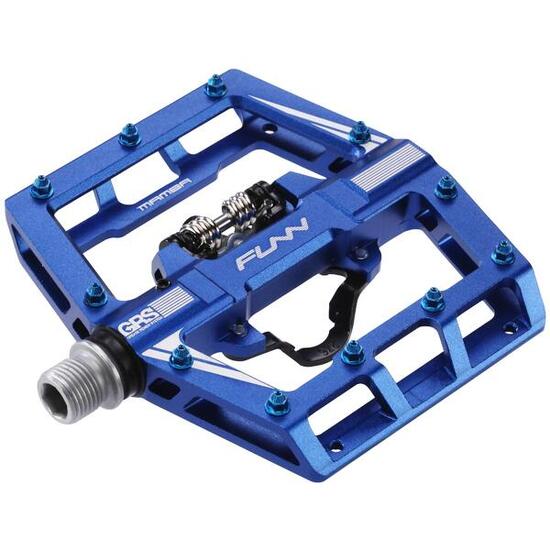 Coppia di pedali Funn Mamba GRS Single Side SPD Semi-Automatici con gabbie Nero