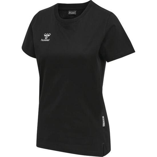 Camiseta de algodón para mujer Hummel Move Grid