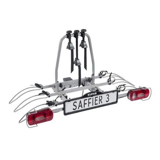 Porte-vélos sur attelage plateforme inclinable 3 velos Eufab Saffier