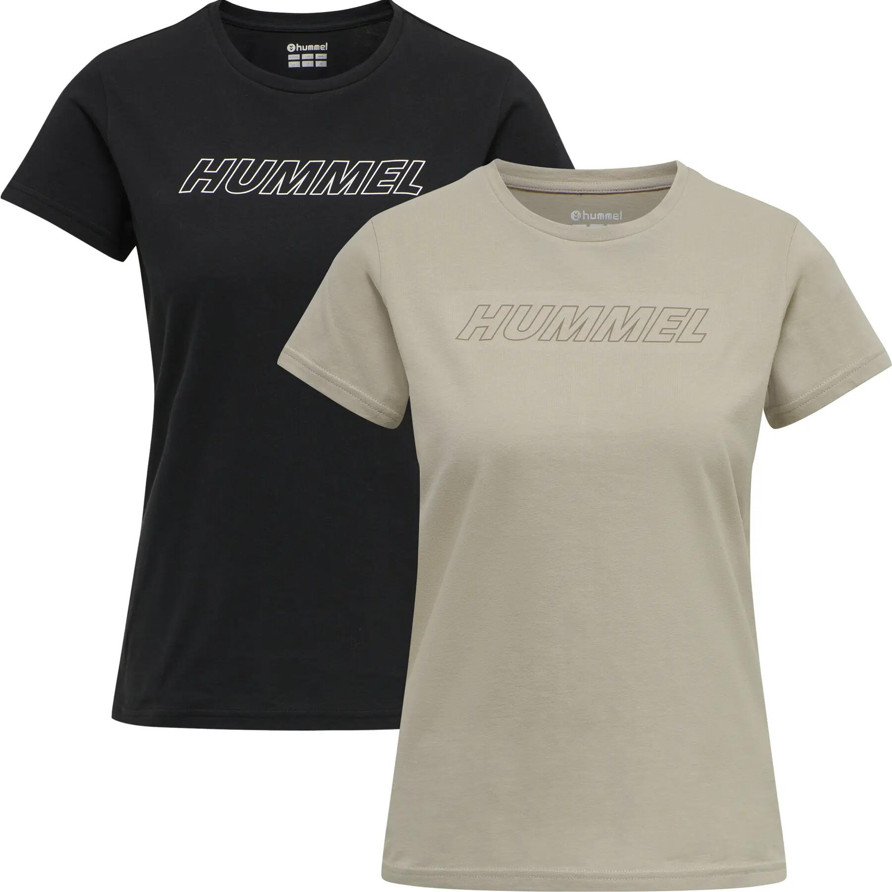 Hummel Hmllegacy Regular Plus – Maglietta Donna In Jersey, Taglie Forti, Stampa A Base D'Acqua - 3