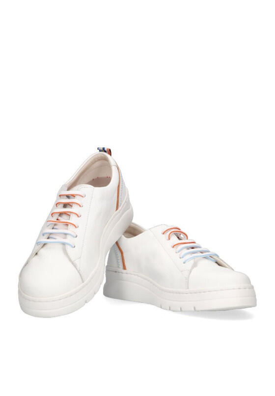 Deportivas Basico Mujer Suela Plana - Modelo F1422 Blanco 5/6