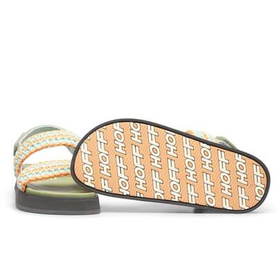 Platte sandalen dames hoff galdana bruin