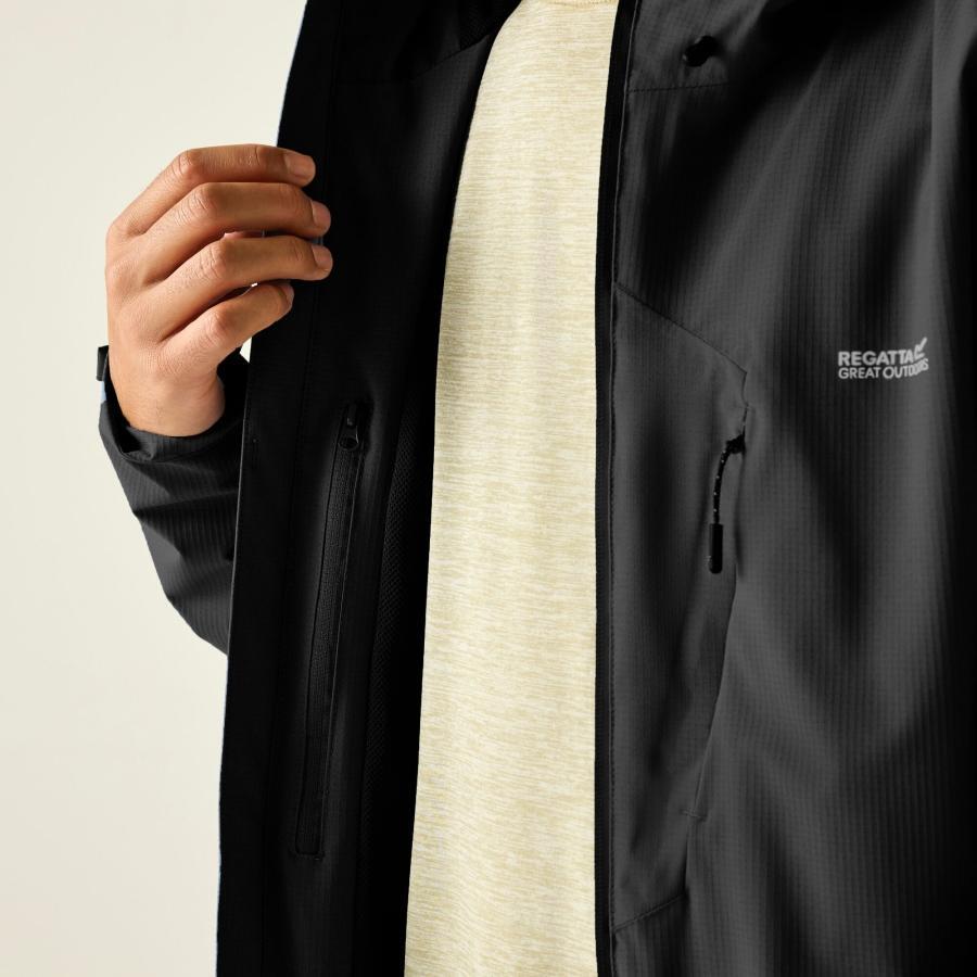 Oklarna Herren-Regenjacke mit Kapuze 4/7