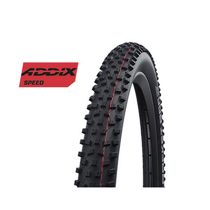 Schlauchloser weicher MTB-Reifen Schwalbe Rock Ron HS438 Evo Super Ground Addix