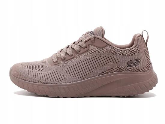 Buty Damskie Skechers Bobs Squad 117209-Clay Sportowe Lekkie Brązowe 37
