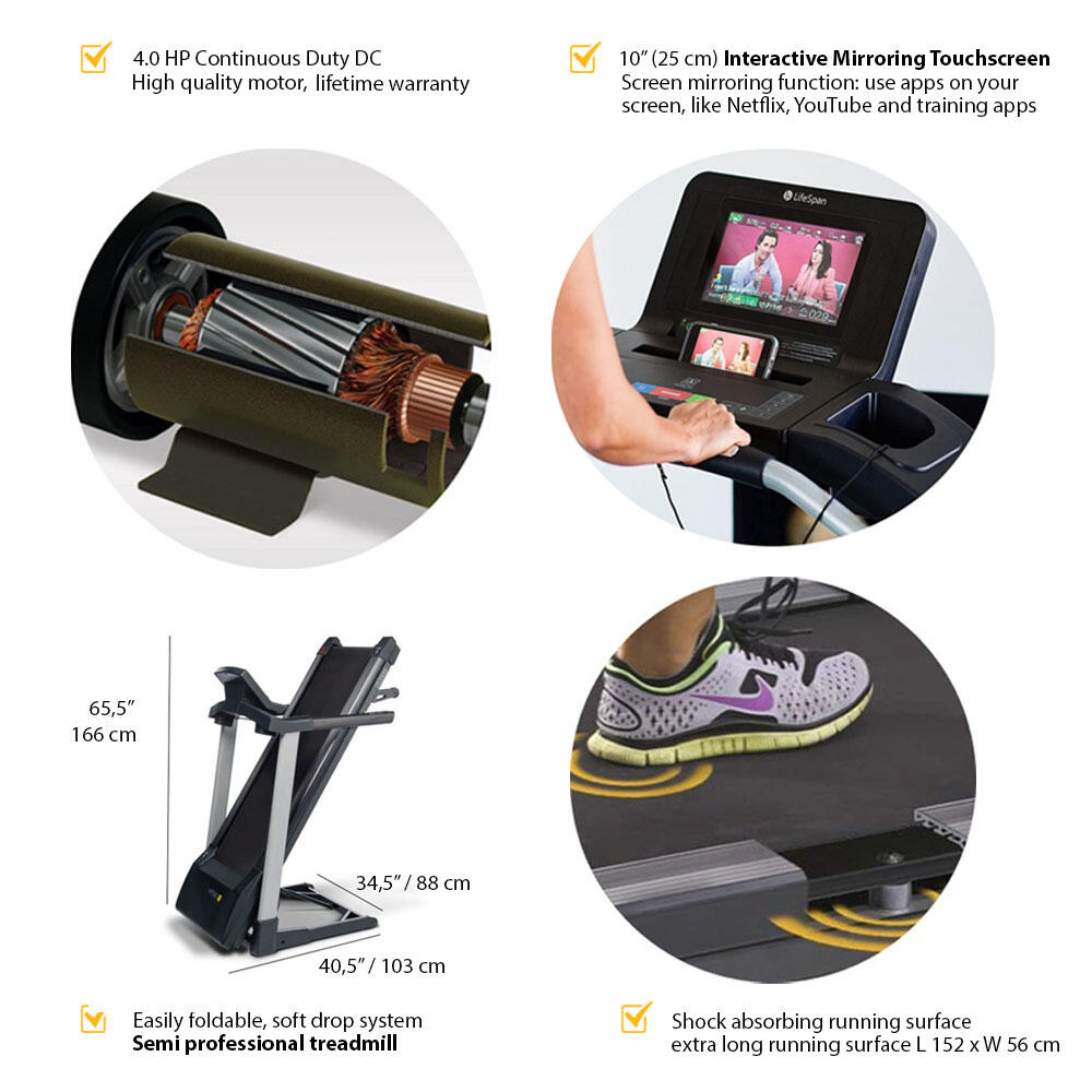 LifeSpan Fitness Light-Commercial Treadmill TR5500iM 4/7