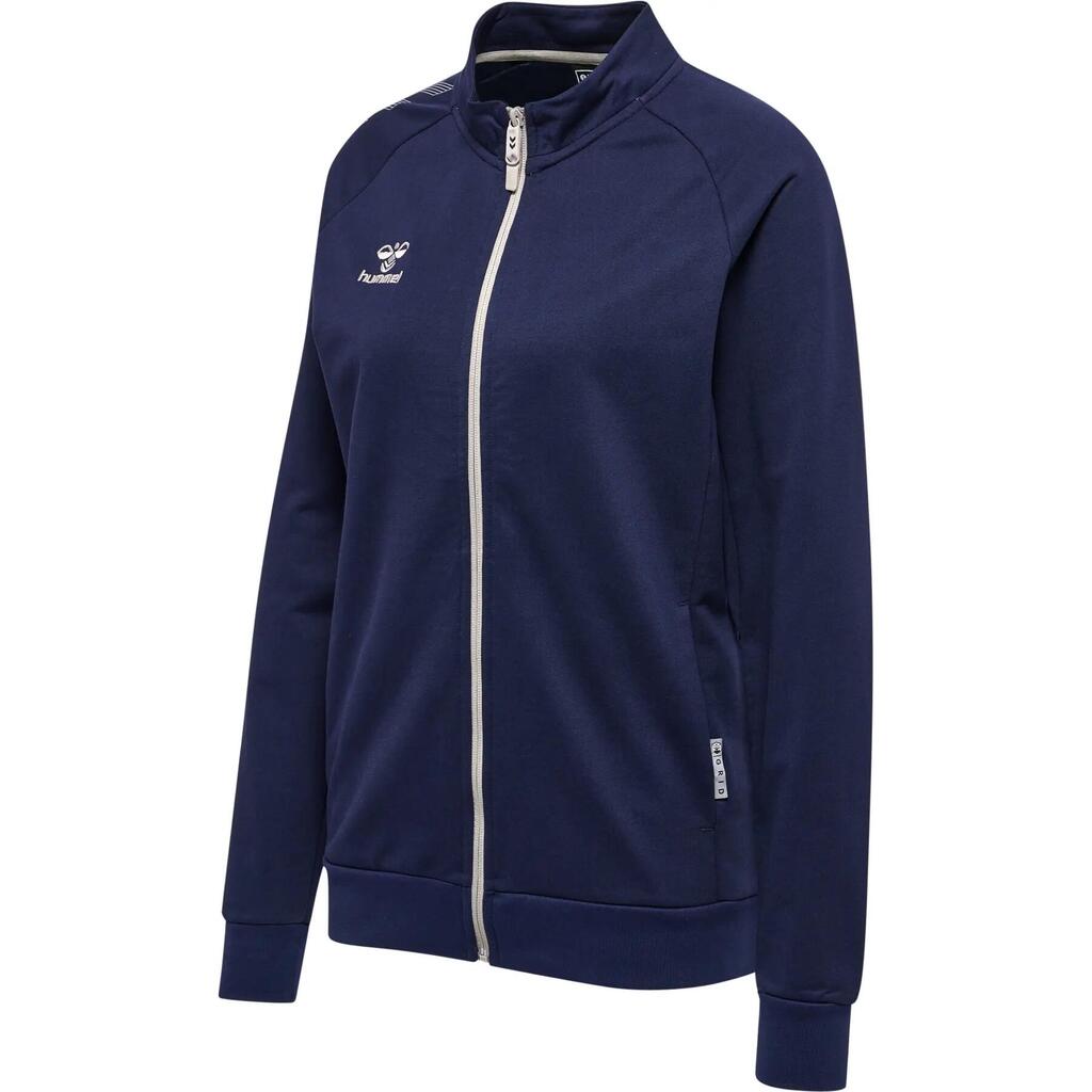 Women's cotton zipped-up tracksuit jacket Hummel Move Grid