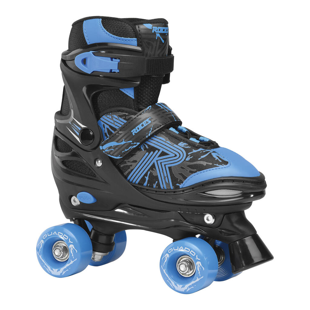 Quad Skates - Quaddy 3.0 - Kids - Adjustable in size - Black - Blue