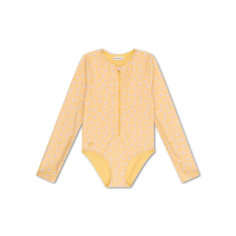 Maillot de bain UV Filles Avec Manches - Jaune - Florish - 146/152
