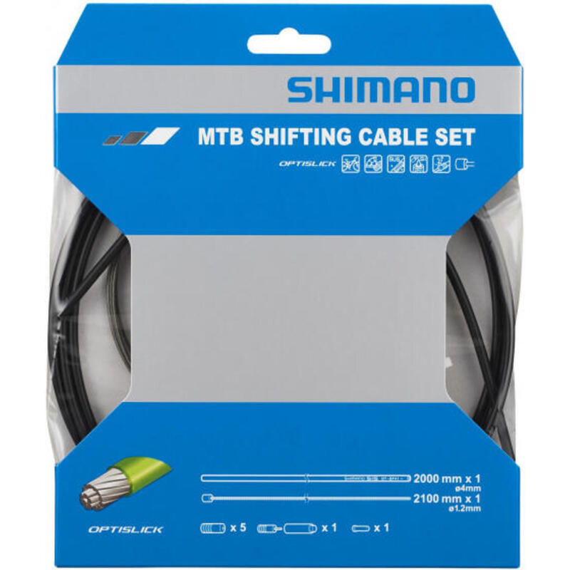 Juego de cables de cambio para el desviador trasero Shimano Optislick