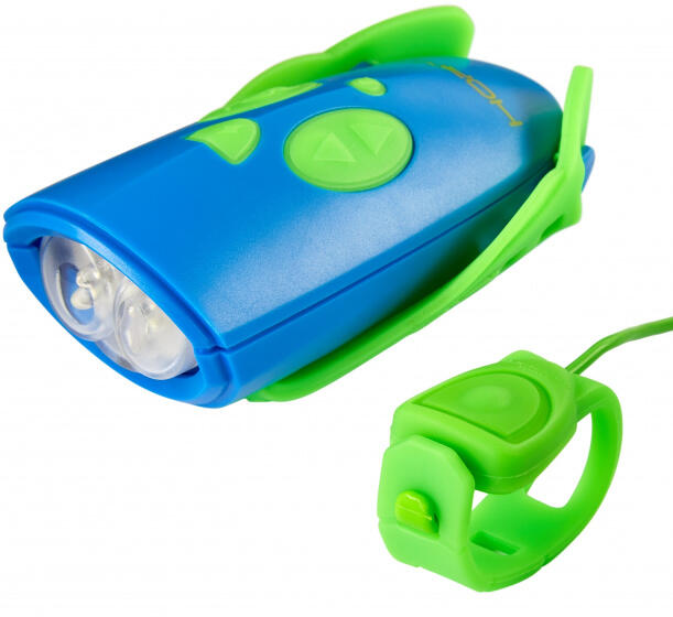Mini Hornit – Campanello e luce per bici e monopattino - verde/blu 4/5
