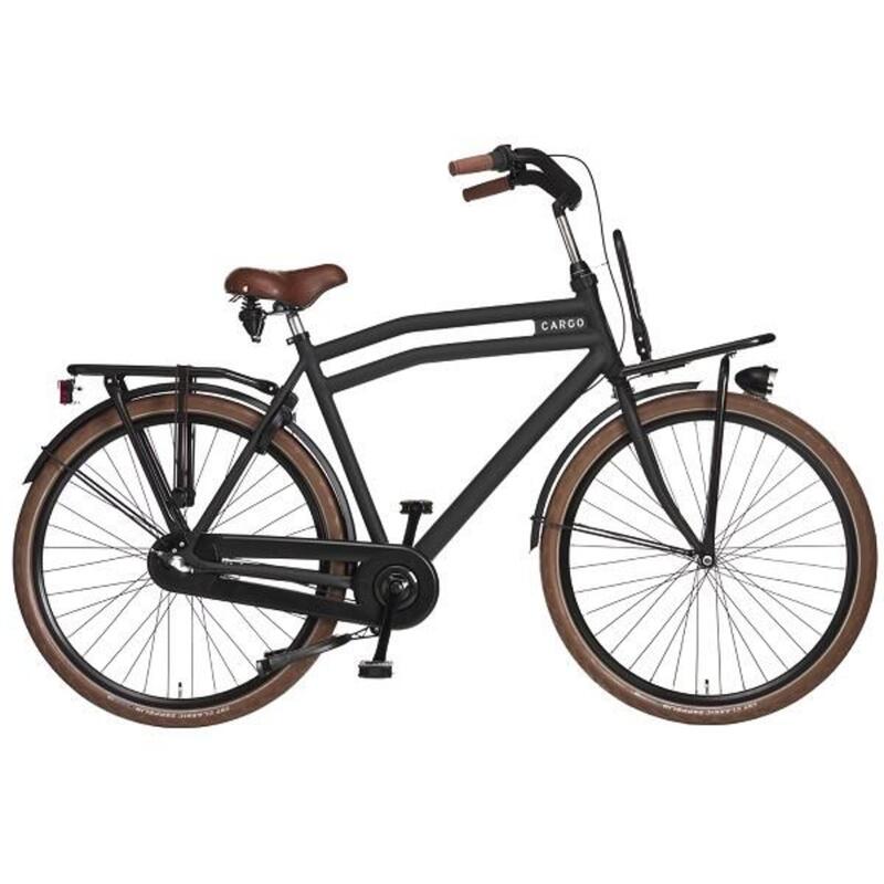 Avalon Transportfiets Heren Cargo 28 Inch 53 cm Heren 3V Terugtraprem Matzwart