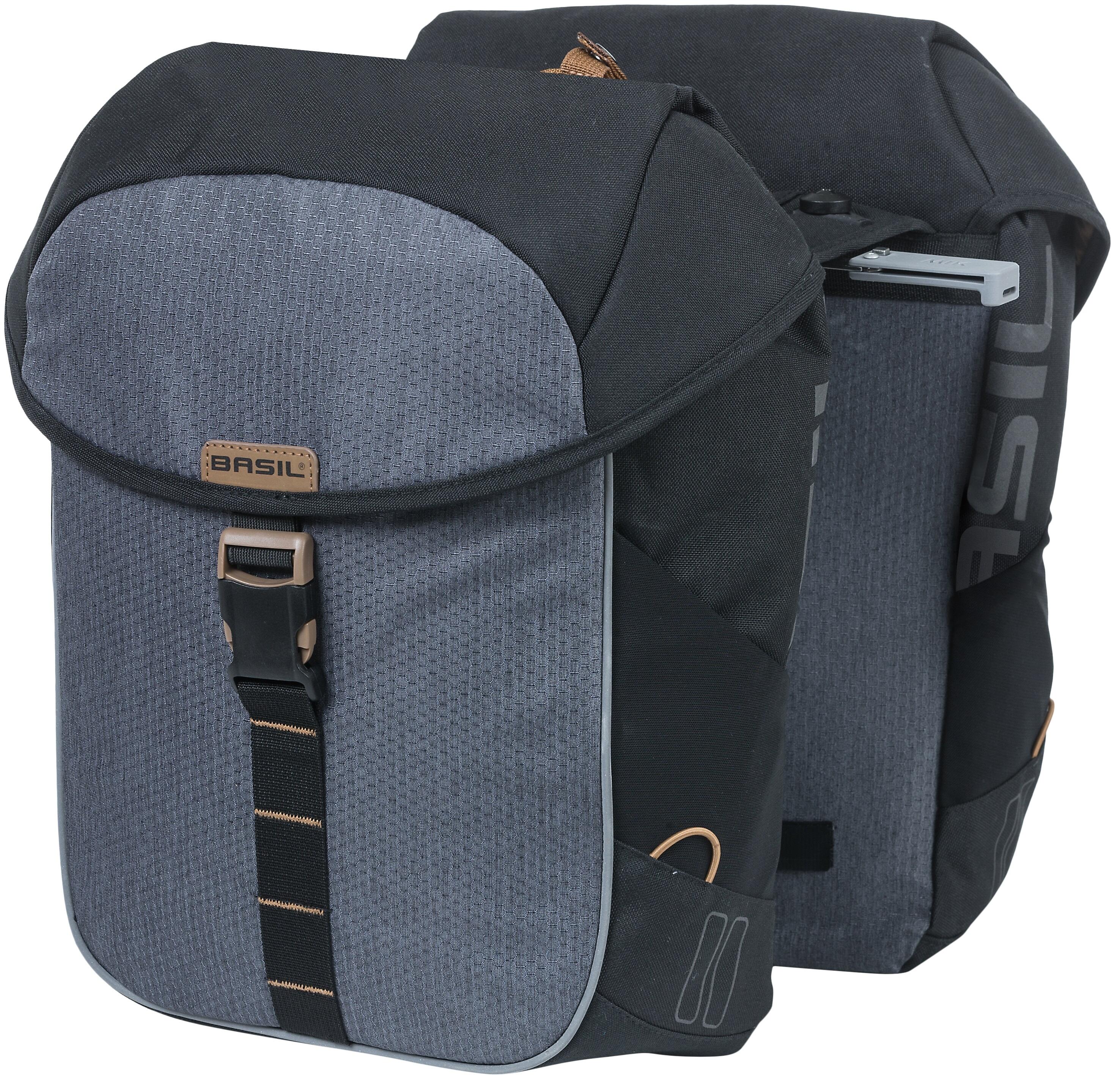 Basil Miles Bolsa Doble - Bolsa deportiva impermeable, 34L, negra 2/3