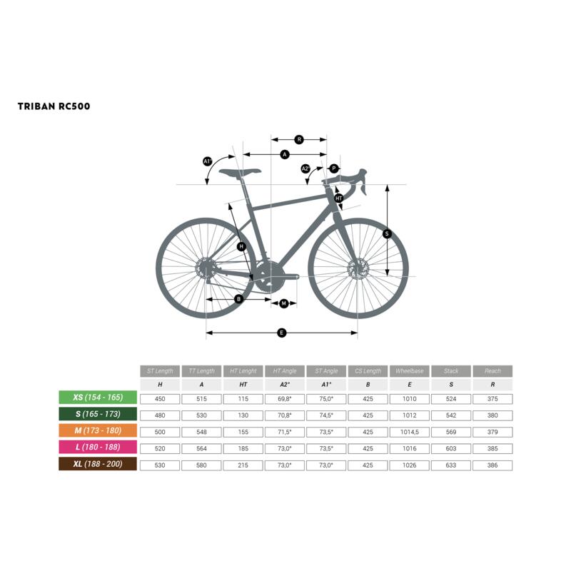 Second Hand - Bici da corsa TRIBAN RC 500 FB PROWHEEL/SORA - MOLTO BUONO