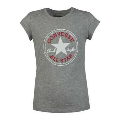 T-shirt met korte mouwen voor kinderen converse timeless chuck patch g grijs