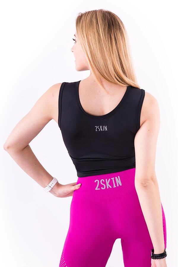Stanik sportowy damski 2skin STUDIO TOP BLACK
