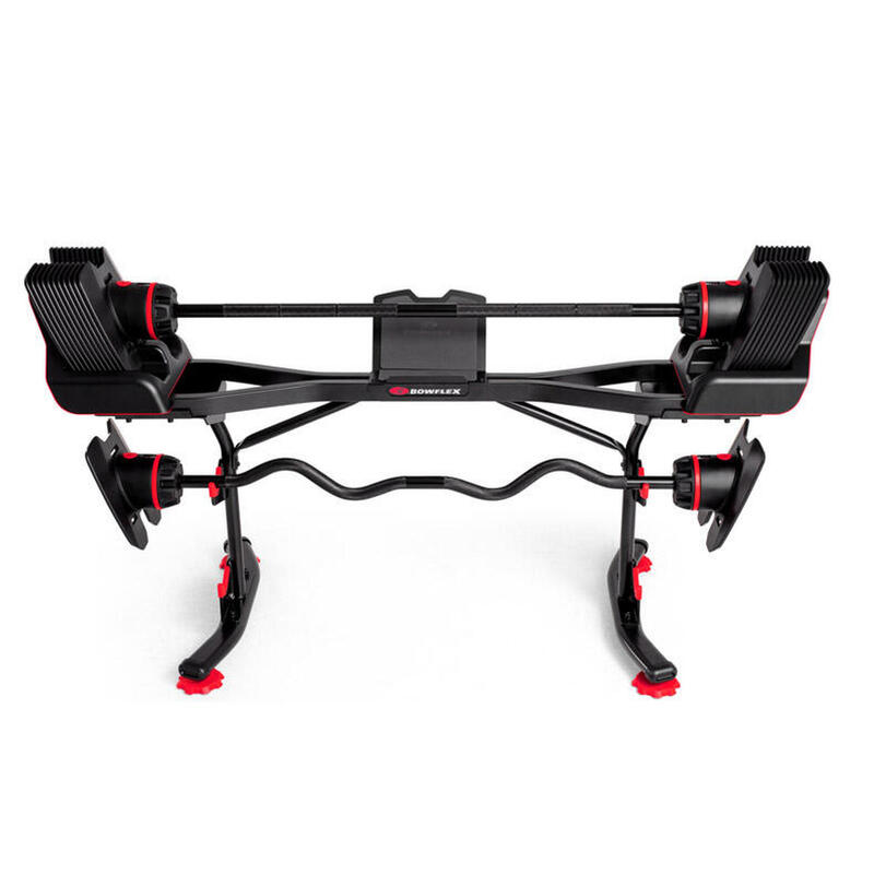 Bowflex Stand Barbell and Curlbar with Media Rack