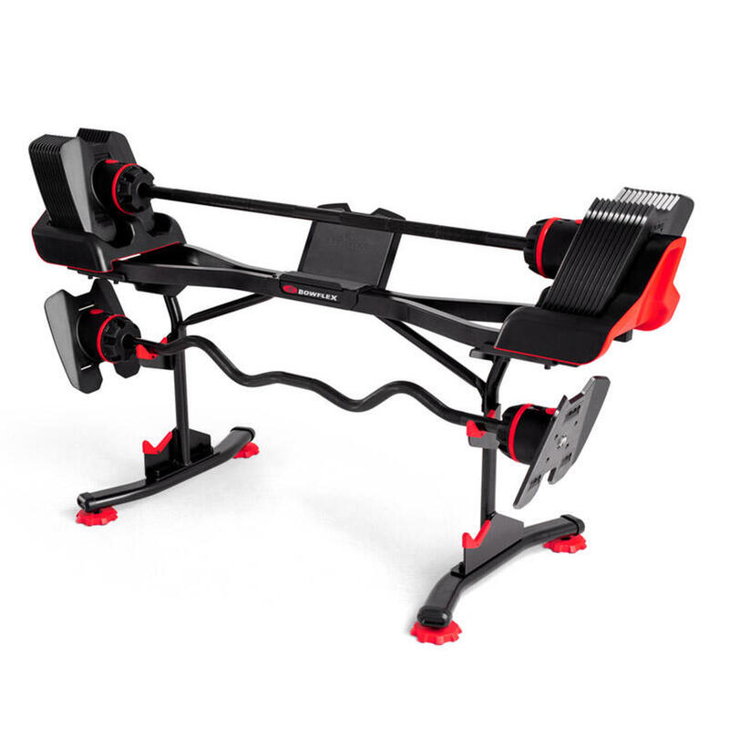 Bowflex Stand Barbell and Curlbar with Media Rack