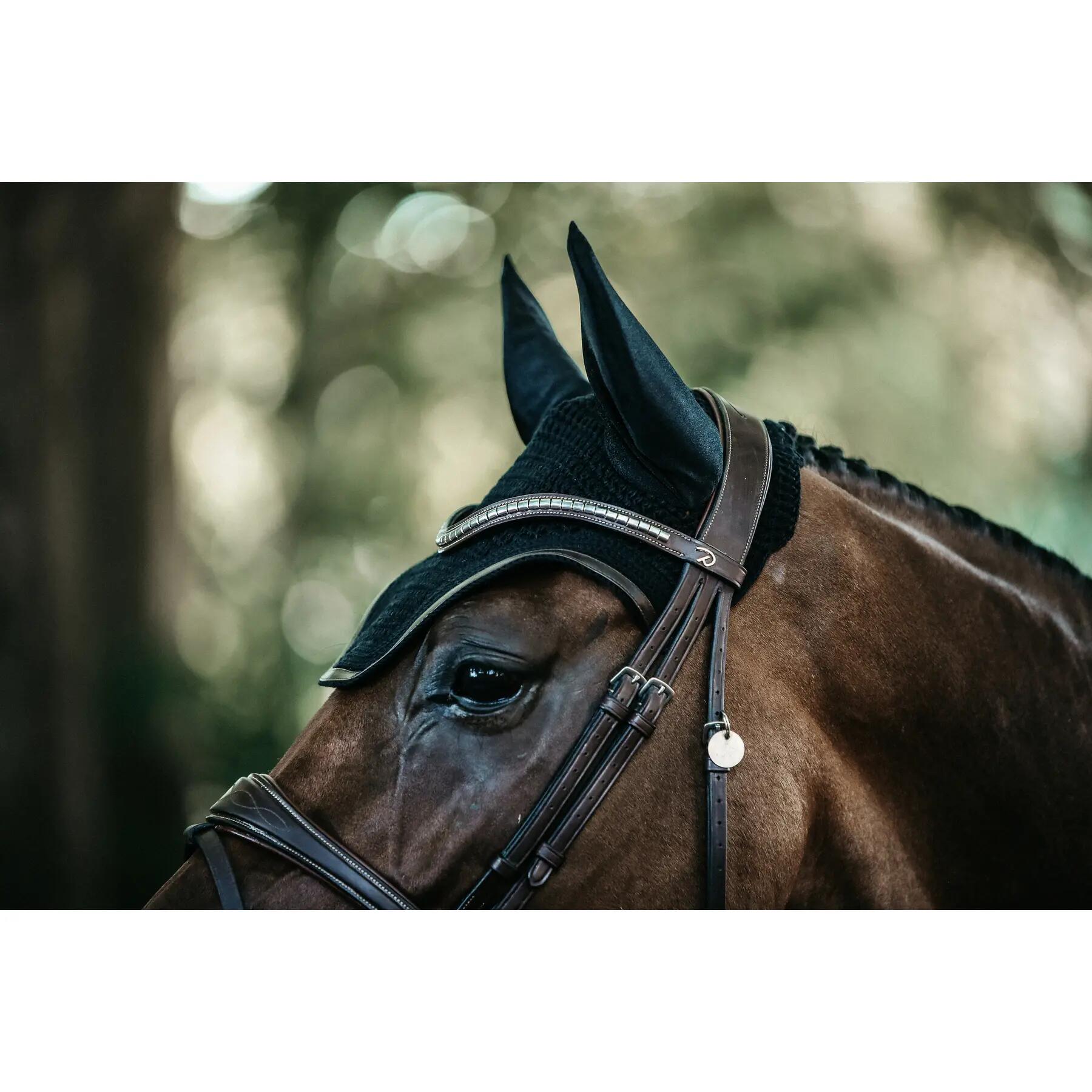 Bonnet anti-mouche Wellington leather noir 2/3