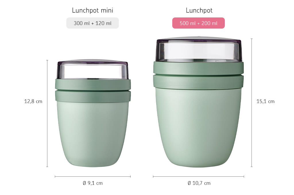 Mepal Ellipse 500 ml Müslibecher - Nordic blue 3/7