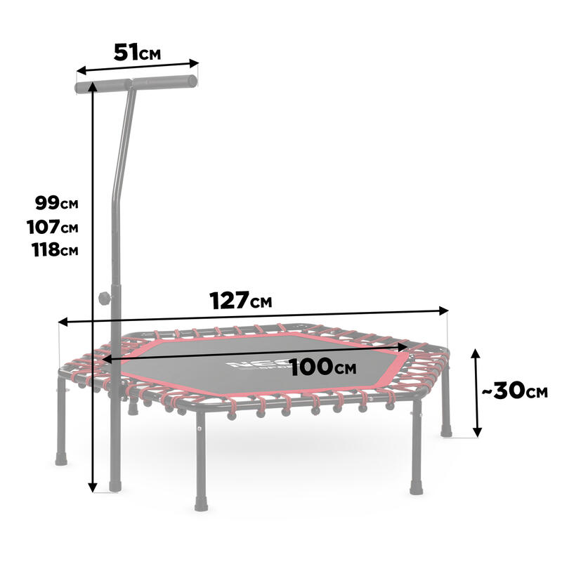 Camas Elásticas y Trampolines Entrenamiento Asa Neo-Sport NS-104 rojo