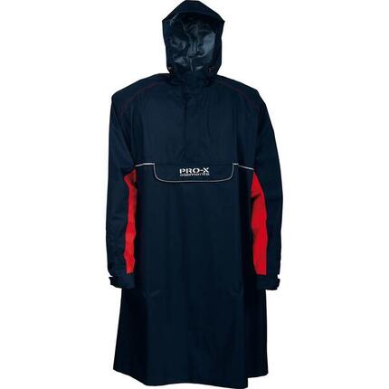 Poncho de pluie unisexe BERN bleu marine/rouge
