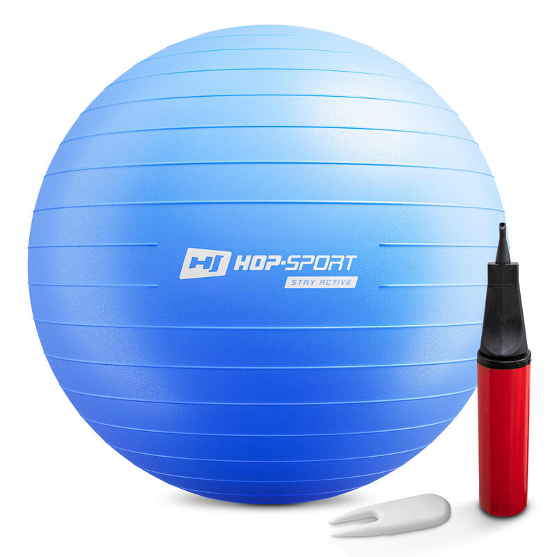 Piłka fitness 45cm z pompką niebieska