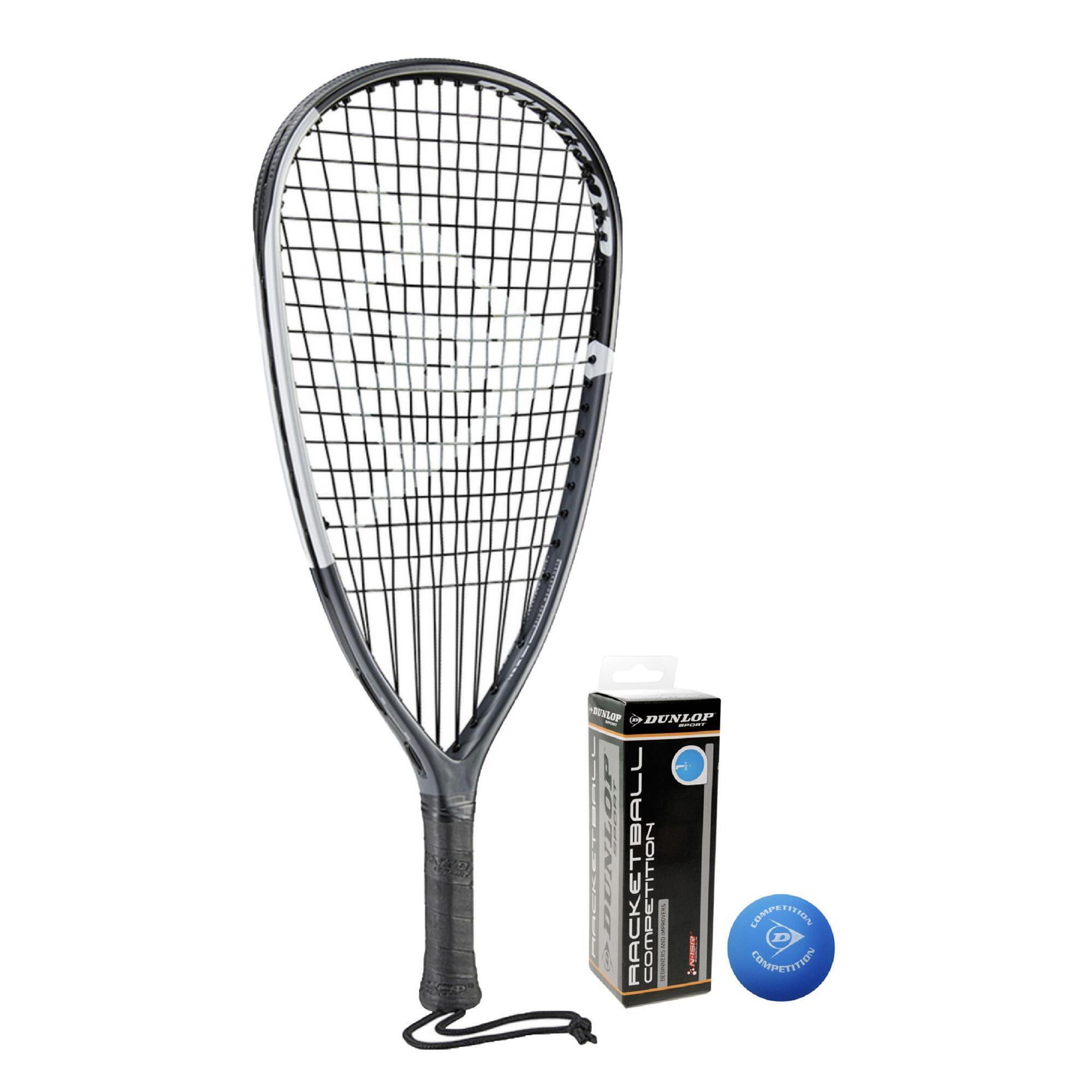 Dunlop Blackstorm Ti Racketball Racket inc 3 Racketball Balls 1/1