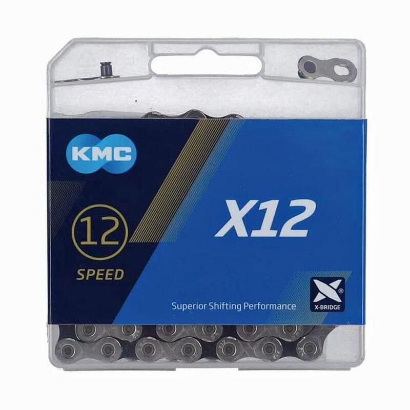 Cadena Kmc X12 plata/negro 126p 12v
