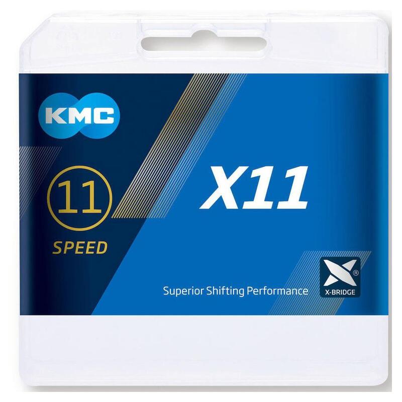 Cadena Kmc X11 plata/negra 118p 11v