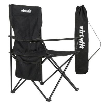 Opvouwbare camping stoel - zwart