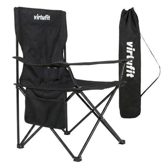 Chaise de camping pliable - Noir