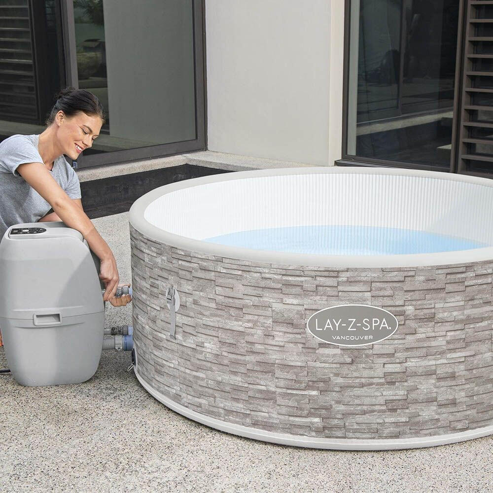 Vasca idromassaggio nuoto Lay-Z-Spa Vancouver, Grigio 7/7