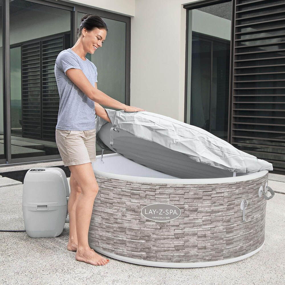 Vasca idromassaggio nuoto Lay-Z-Spa Vancouver, Grigio 6/7