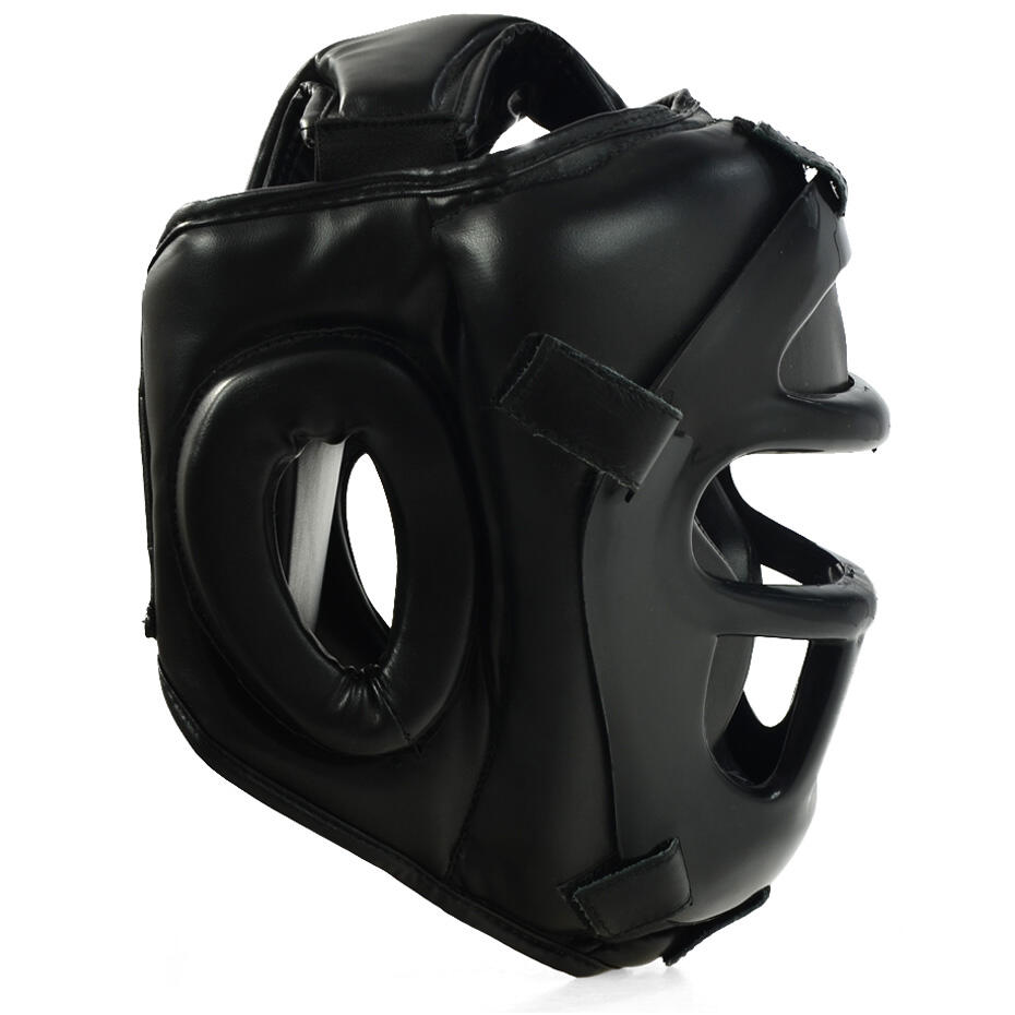 Capacete de boxe PROFIGHT 703 PU com grade preto 3/3