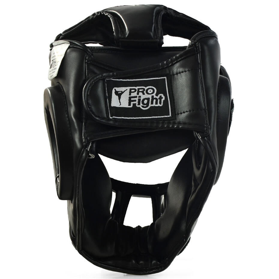 Capacete de boxe PROFIGHT 703 PU com grade preto 2/3