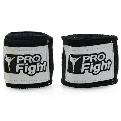 Bendaggio da boxe PROfight 4 m nero.