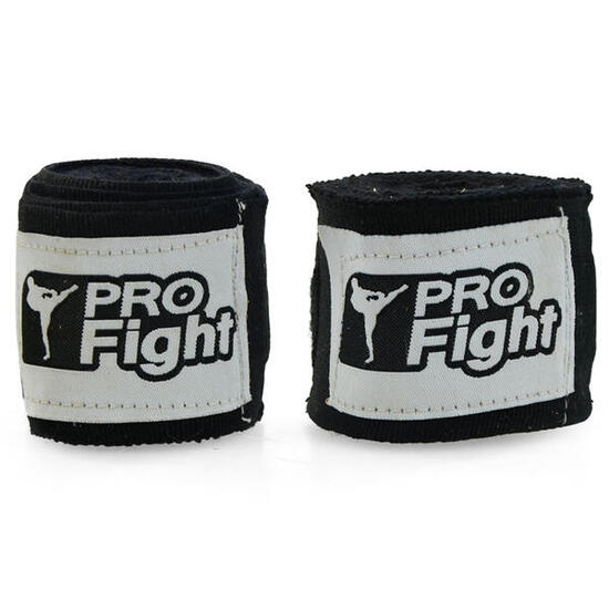 Bendaggio da boxe PROfight 4 m nero.