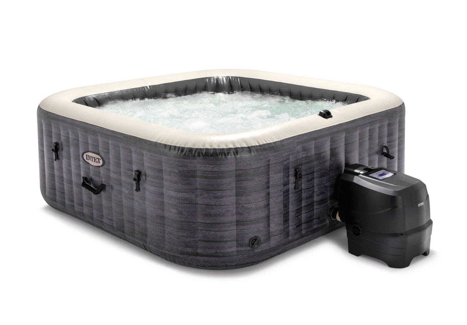 Intex PureSpa Bubble Massage Deluxe Spa Greystone 6 Person 28452