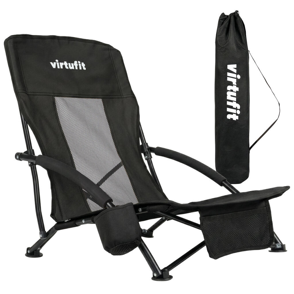Foldable Beach Chair - Black