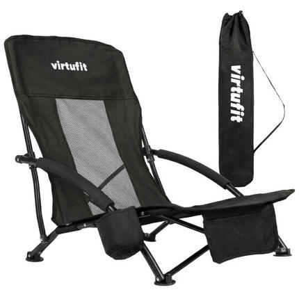 Chaise de Plage Beach - Pliable - Noir