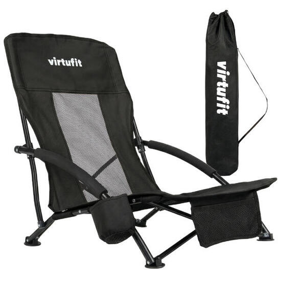 Chaise de Plage Beach - Pliable - Noir